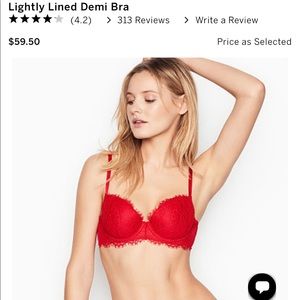 NIB Victoria’s Secret Holiday Demi Bra 36C lace